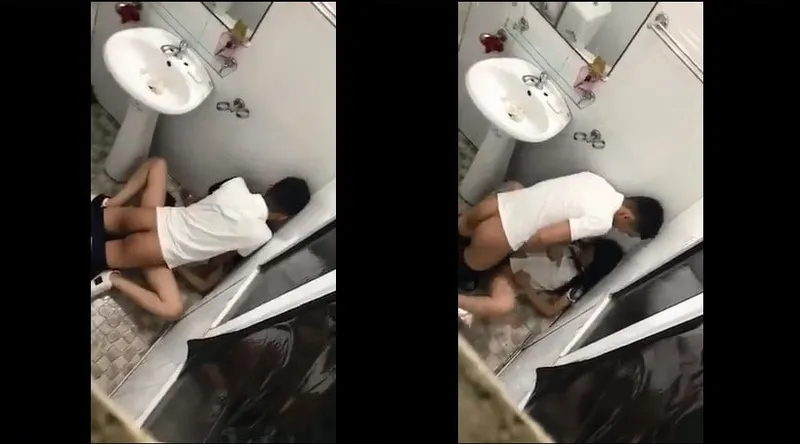 Gấu say xỉn và con ghệ trong phòng tắm nhà hàng